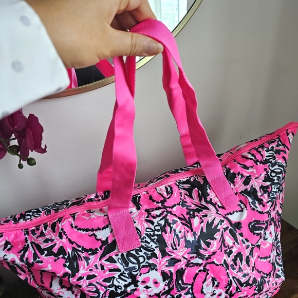 NWOT Lilly Pulitzer Printed Collapsible Getaway Packable Tote Beach Bag, Rare - Picture 7 of 16